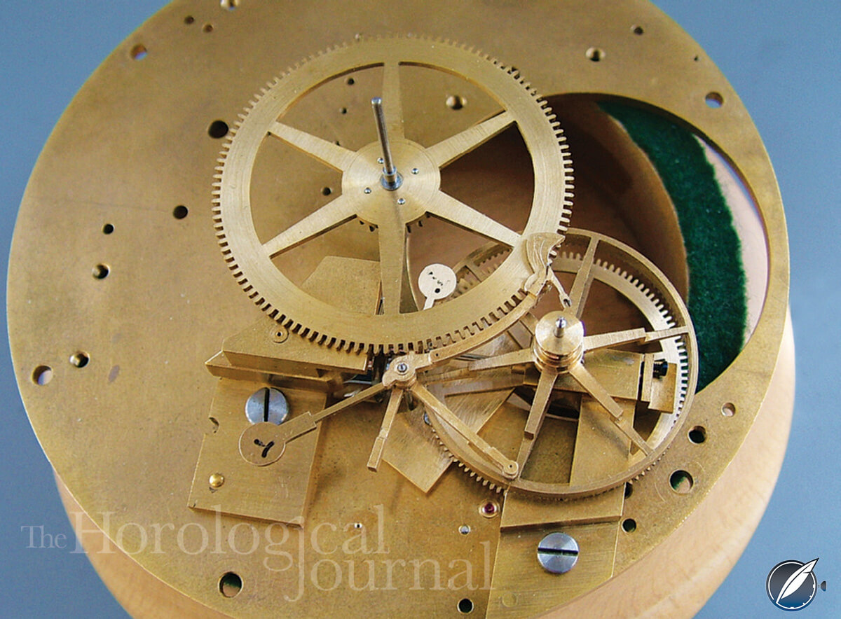 Remontoire components and contrate wheel (unﬁnished) for Derek Pratt's H4 reconstruction (photo courtesy British Horological Journal)