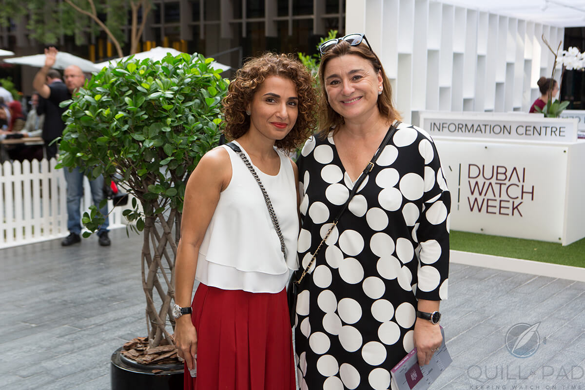 Dubai Watch Week director Melika Yazdjerdi with Fabienne Lupo, head of the FHH and SIHH