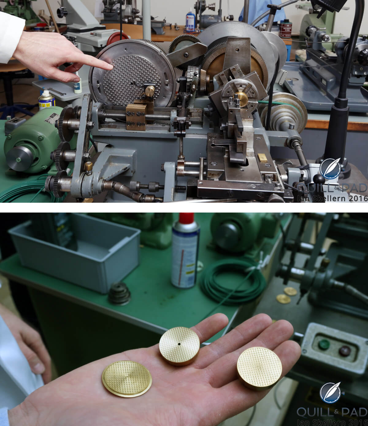 Brocading machine used to create the guilloche dials of the Oscillon l’Instant de Vérité