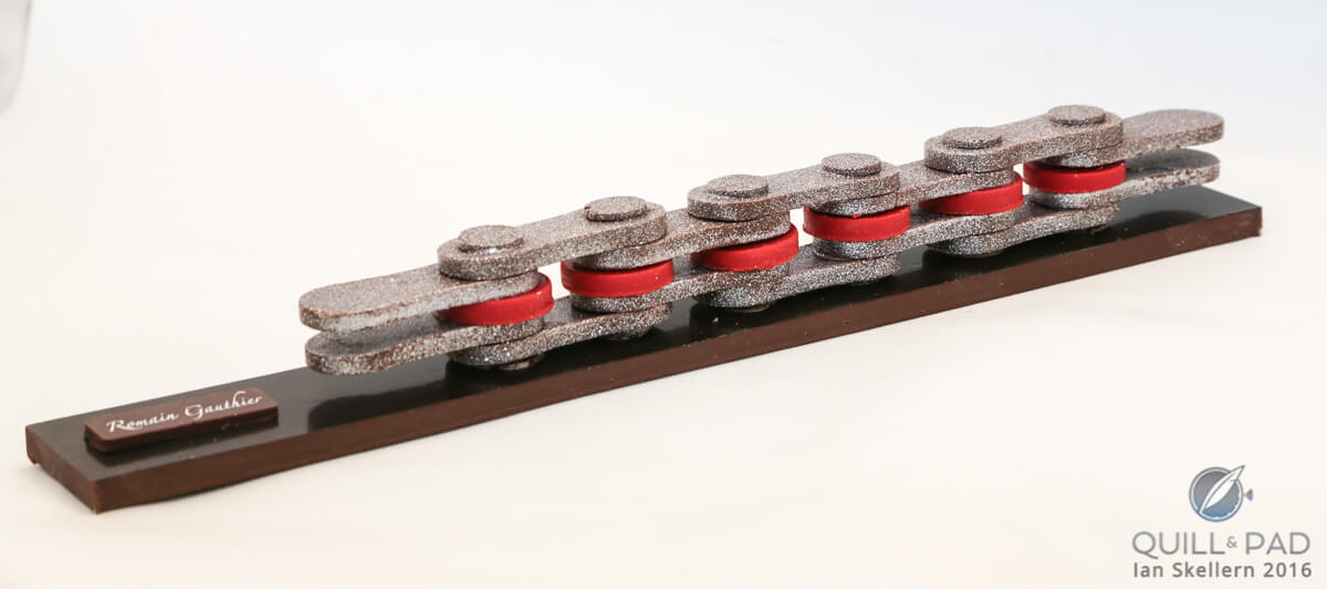 Model of the Romain Gauthier Logical One chain link in delicious chocolate