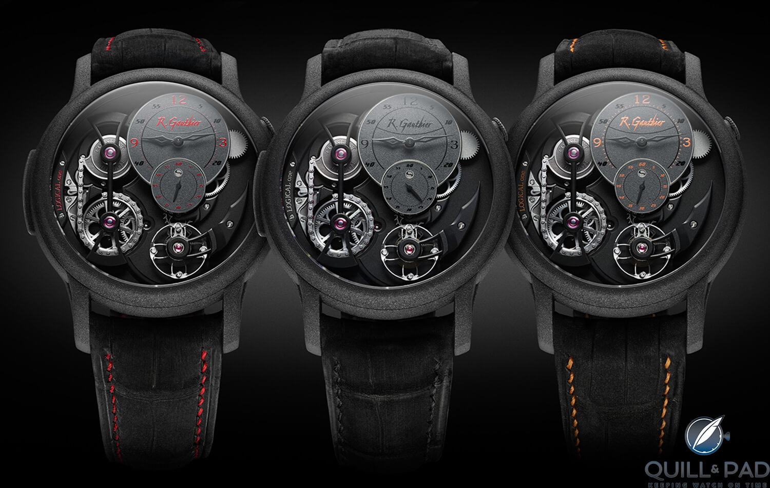 Romain Gauthier's Logical One Engraged with red, black and orange accents