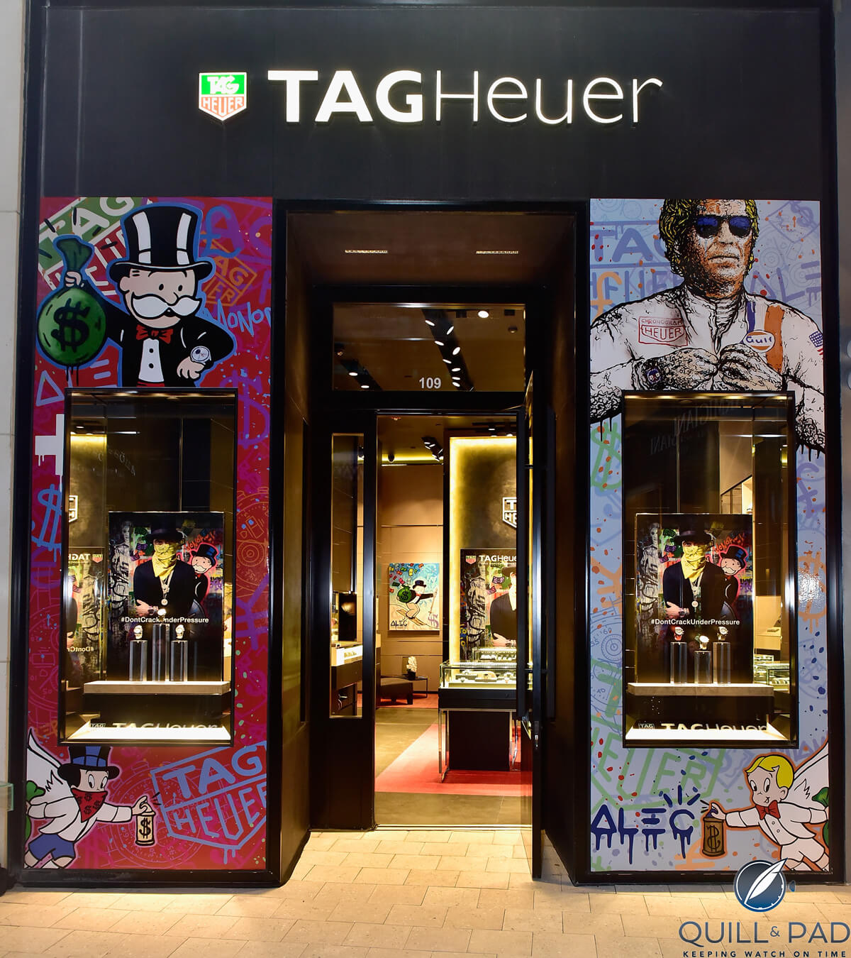 The TAG Heuer boutique in Miami Beach’s new Design District “tagged” by Alec Monopoly