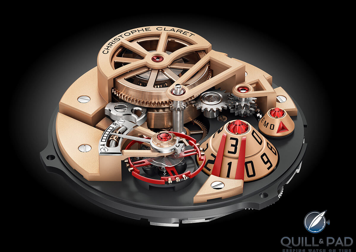 Movement of the Christophe Claret Maestro in pink gold