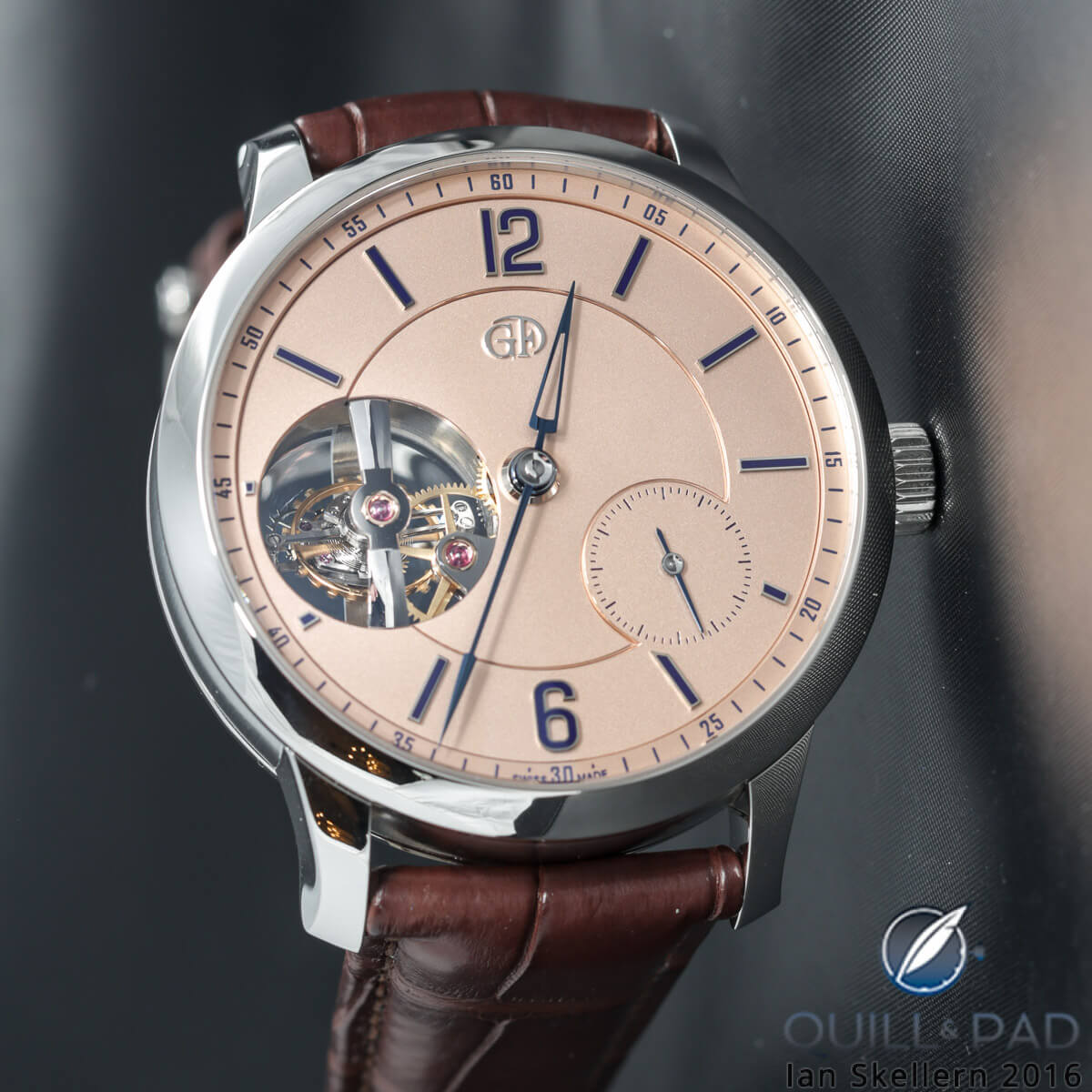 Greubel Forsey Tourbillon 24 Seconds Vision in platinum with salmon-colored dial