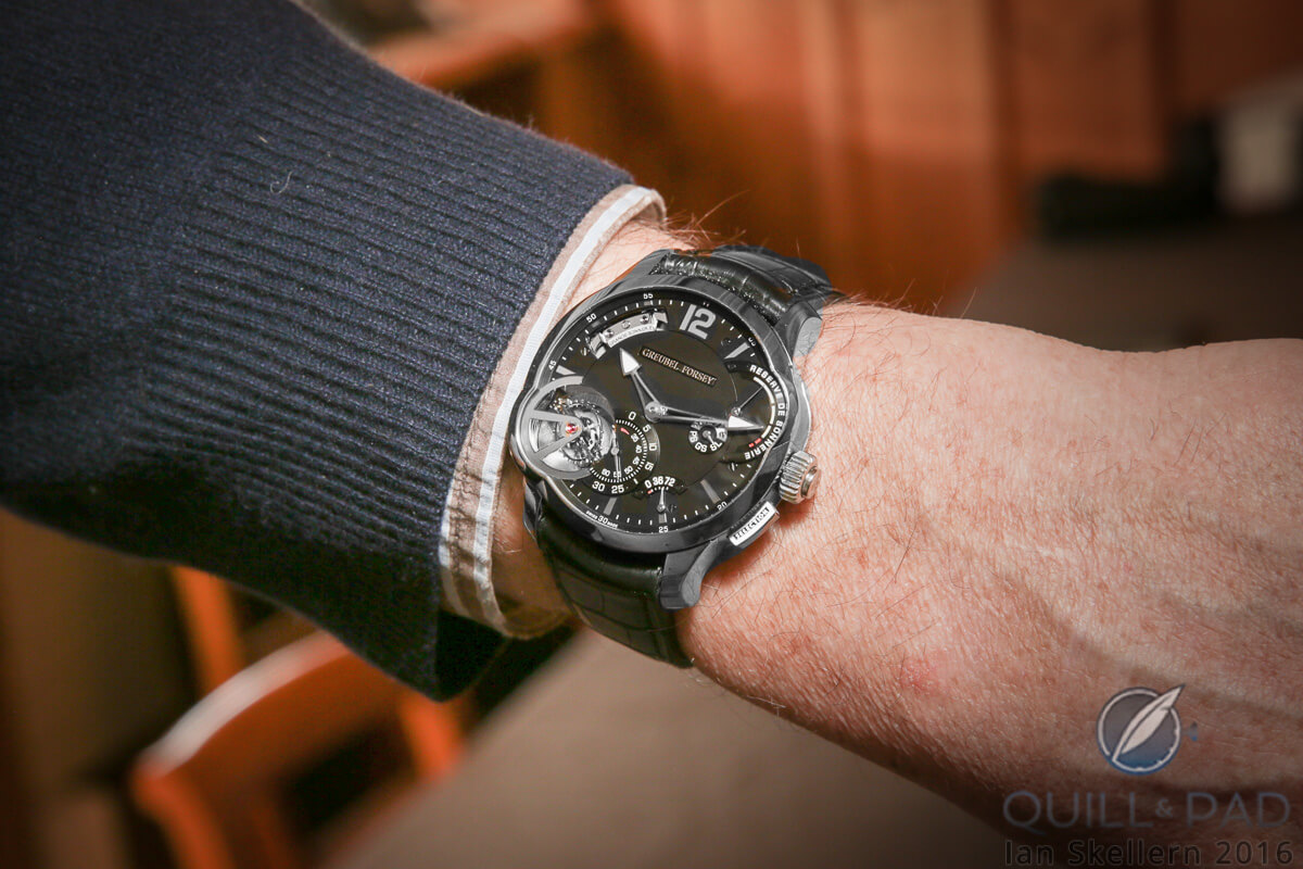Greubel Forsey Grande Sonnerie on the wrist of Stephen Forsey