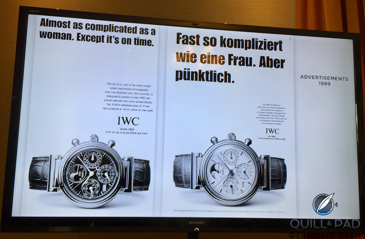 IWC advertisement from 1999