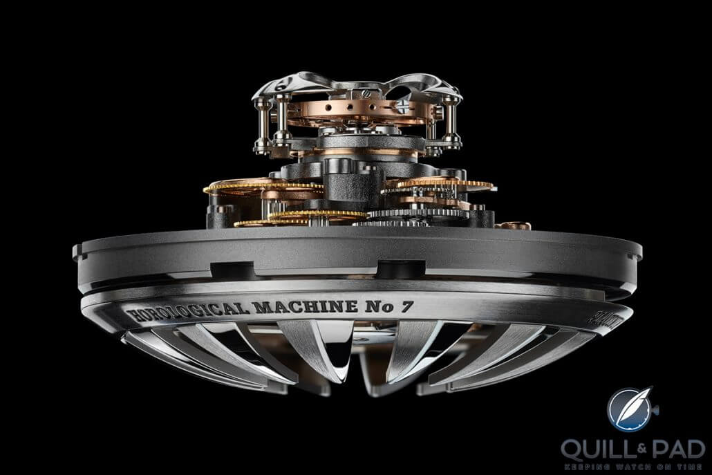 Concentric vertical architecture of the MB&F HM7 movement