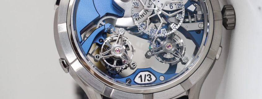 Manufacture Royale 1770 Micromégas Revolution in titanium with blue movement
