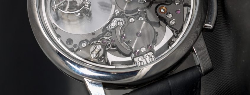 Close up look dial side of the Cartier Rotonde de Cartier Repeater Mysterious Double Tourbillon