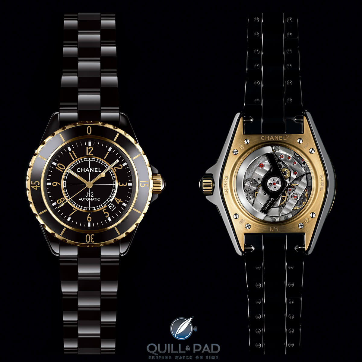 One of the many versions of the Chanel J12, this one outfitted with Audemars Piguet Caliber 3125
