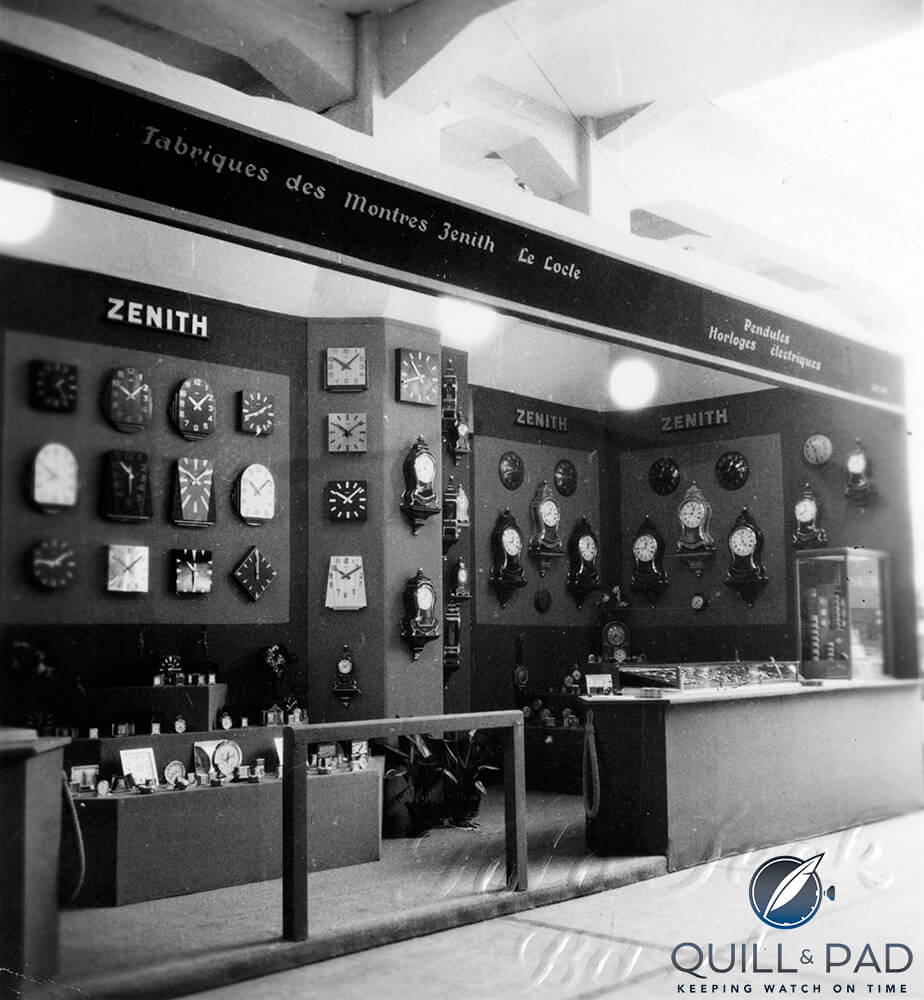 A look at the Zenith booth at the Schweizer Uhrenmesse of 1932 (photo courtesy MCH Messe Basel)