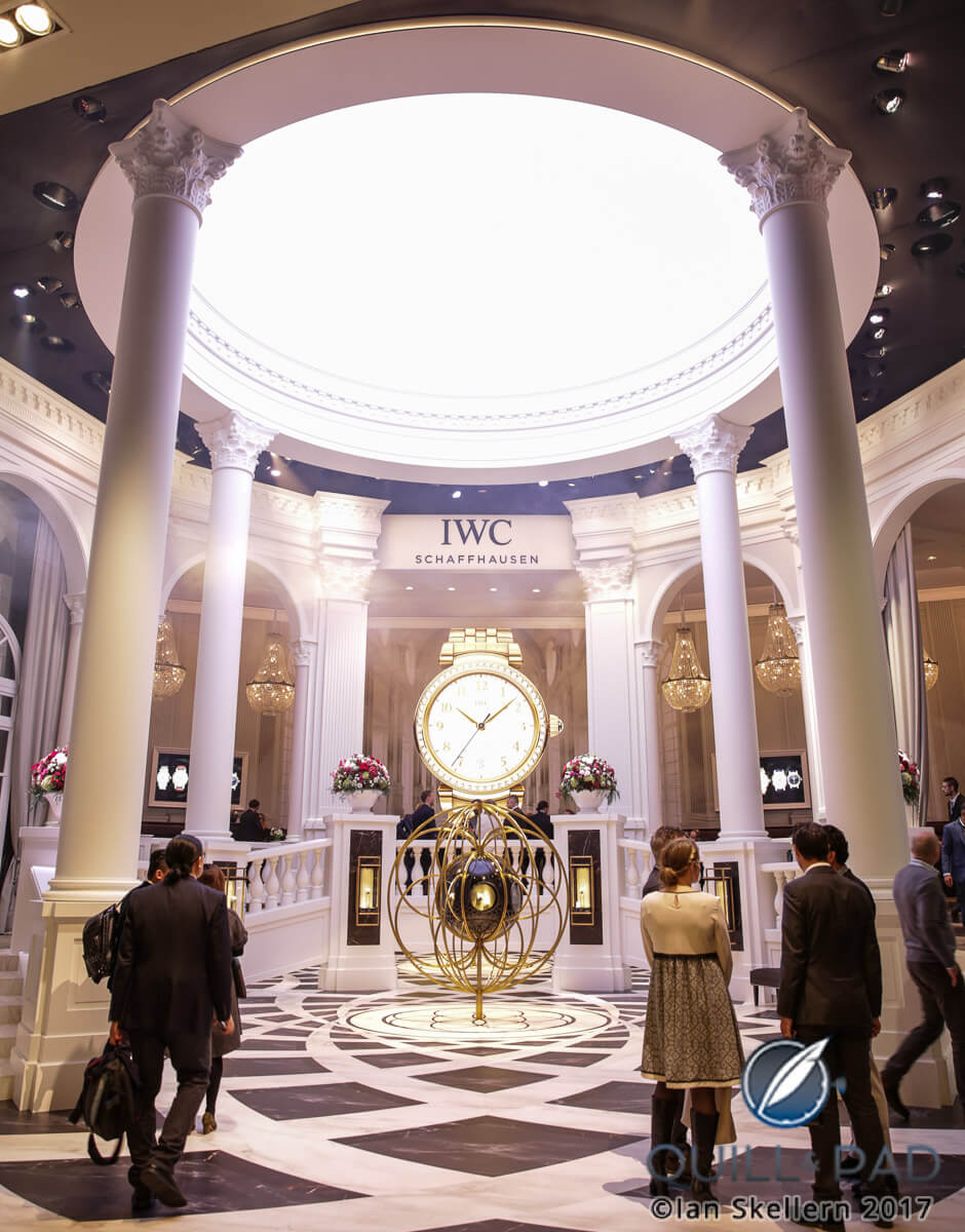 IWC's Florentine palazzo-themed booth at SIHH 2017