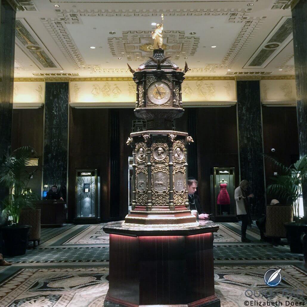 The Fantastic Clock In The Lobby Of New York Citys Waldorf Astoria Is Pure History Quill And Pad