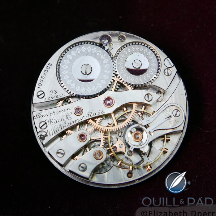 A refurbished historical Waltham movement at the Struthers workshop