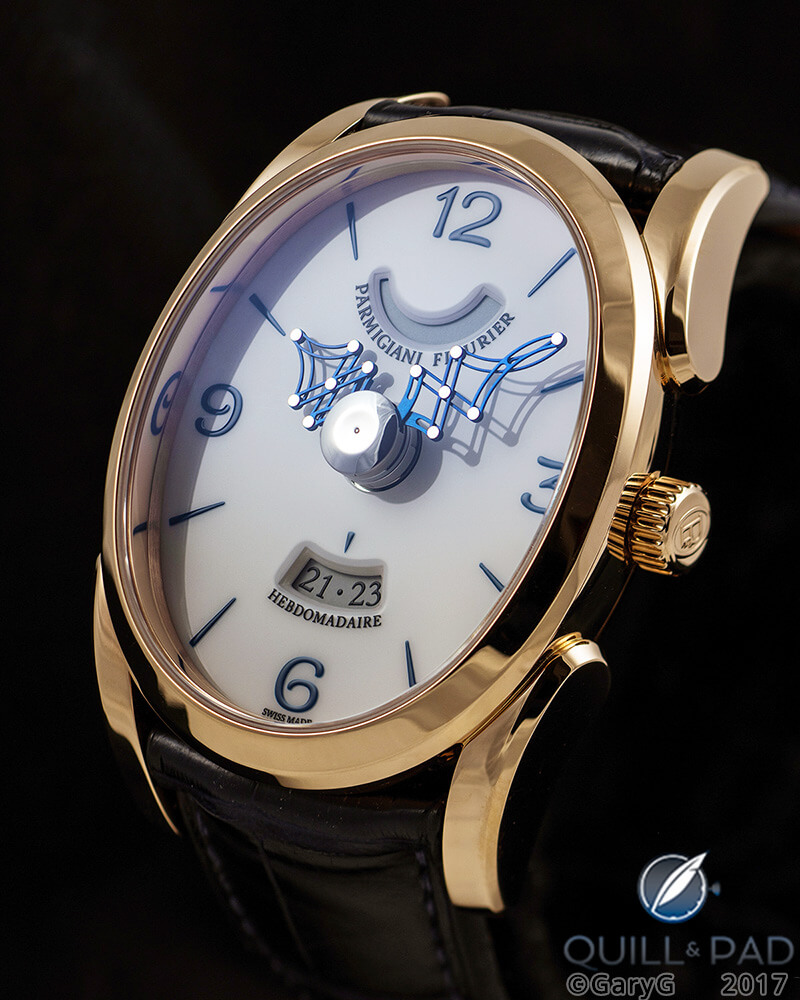 Ivory and blue: dial of the Ovale Pantographe from Parmigiani Fleurier