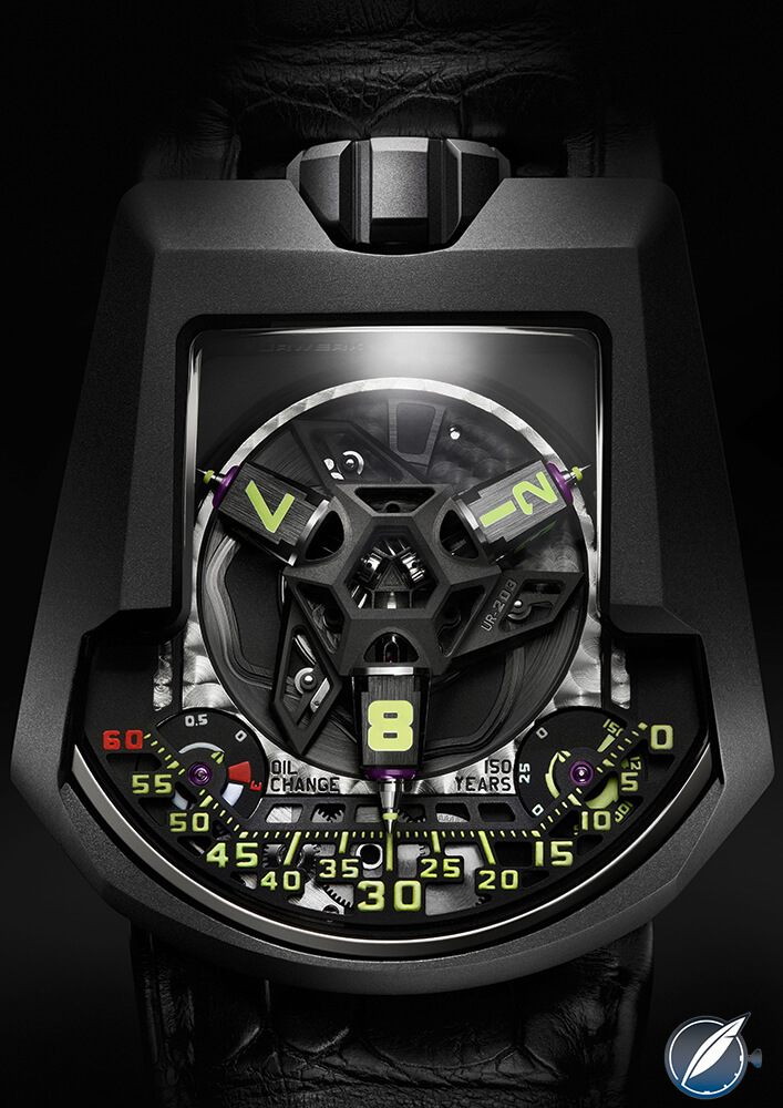 2013: UR-203, the first blackened platinum case watch