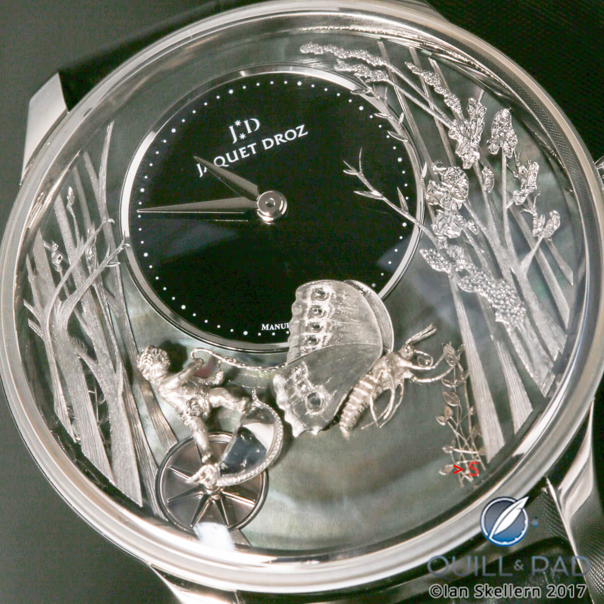 Jaquet Droz Loving Butterfly in white gold