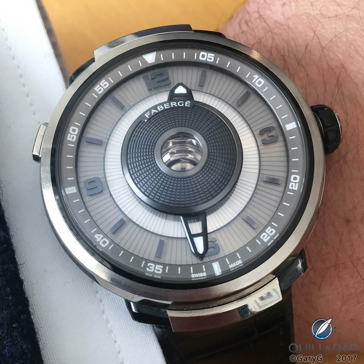 On the wrist: Fabergé Visionnaire DTZ with central indication of second time zone