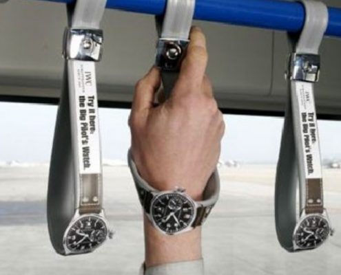 A bus strap turns into an interactive IWC Big Pilot