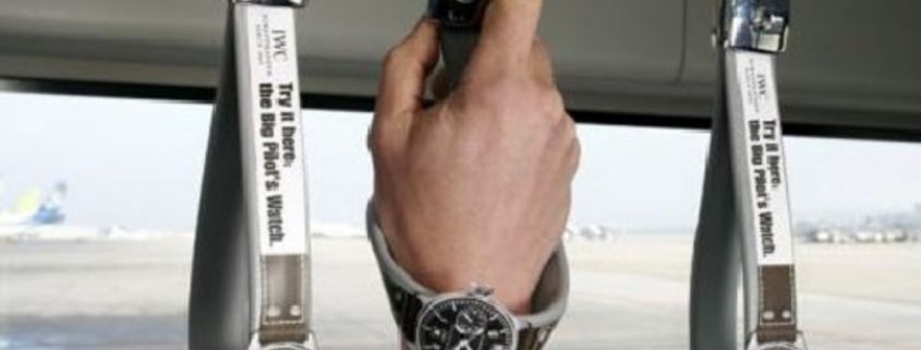 A bus strap turns into an interactive IWC Big Pilot