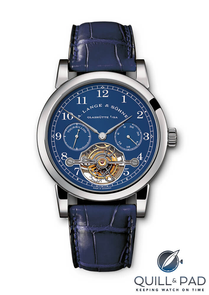 A. Lange & Söhne Tourbillon Pour le Mérite with blue dial