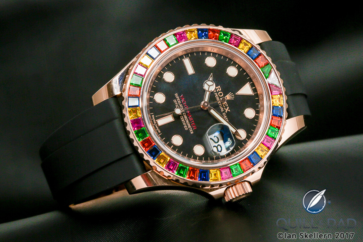 Colorful Rolex Yacht-Master II in Everrose gold