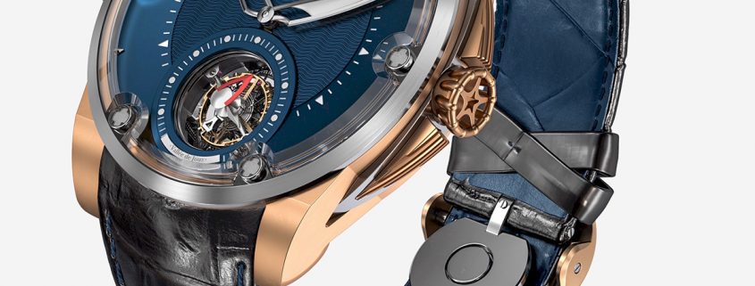 Montandon Windward in electro-stable bronze with blue dial