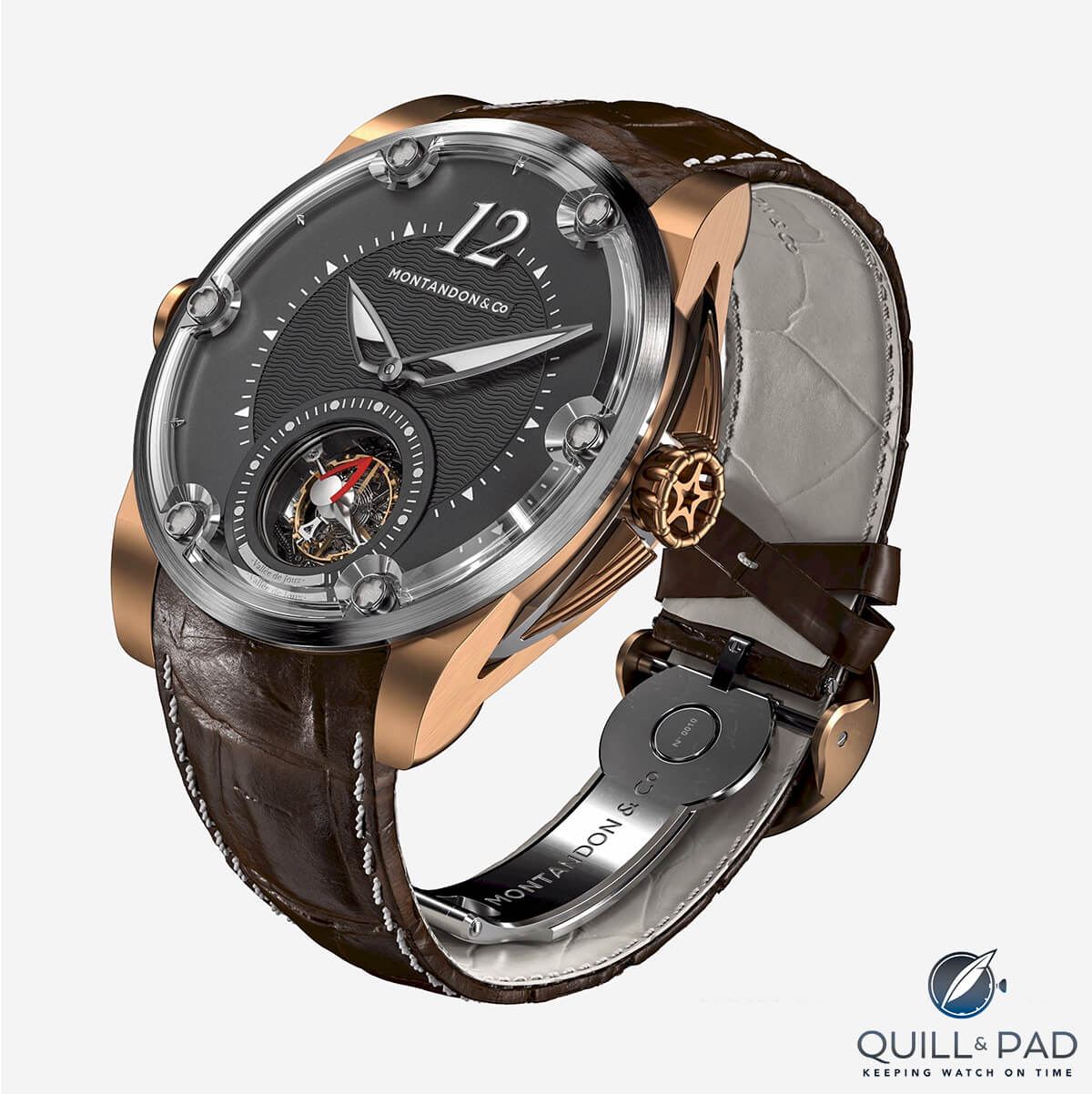 Montandon Windward in electro-stable bronze with dark dial