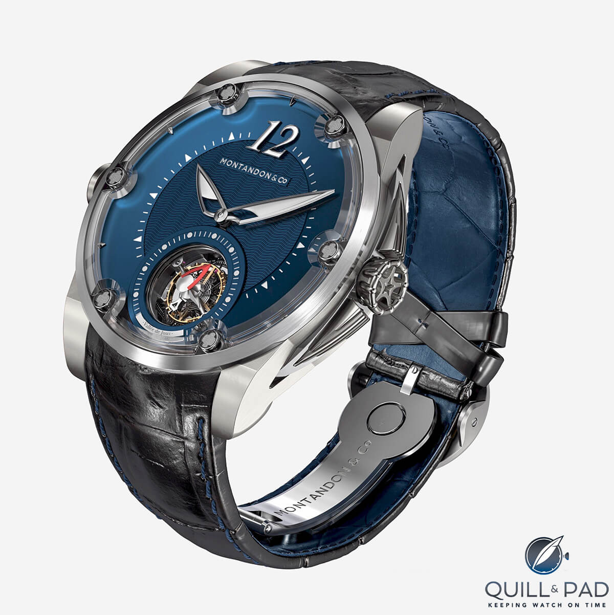 Montandon Windward in white gold with blue dial