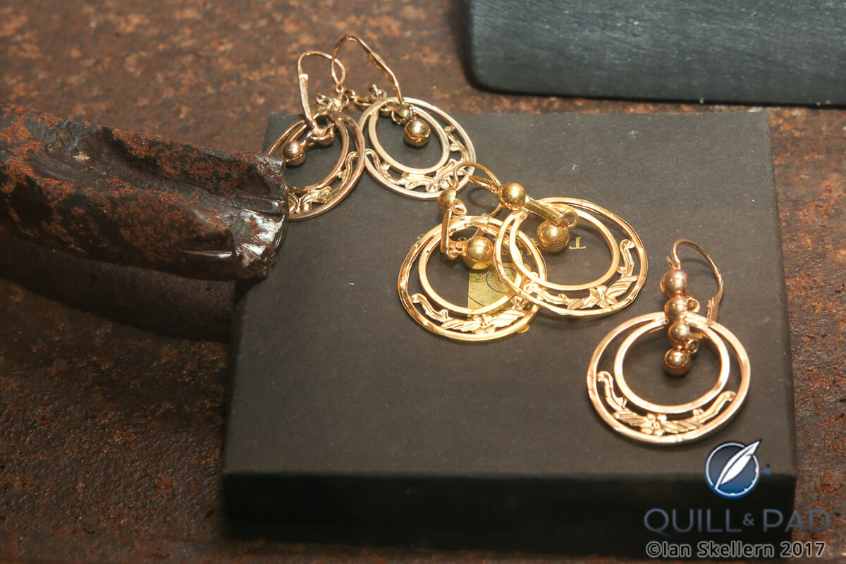 Ancient examples of early filigree jewelry on display at Travassos’s Museu do Ouro