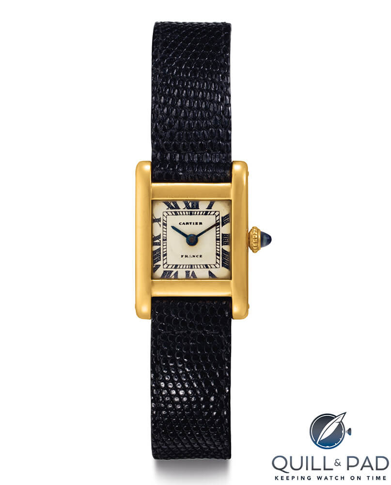 Christies lot 250: Cartier Tank owned by Jackie Kennedy Onassis