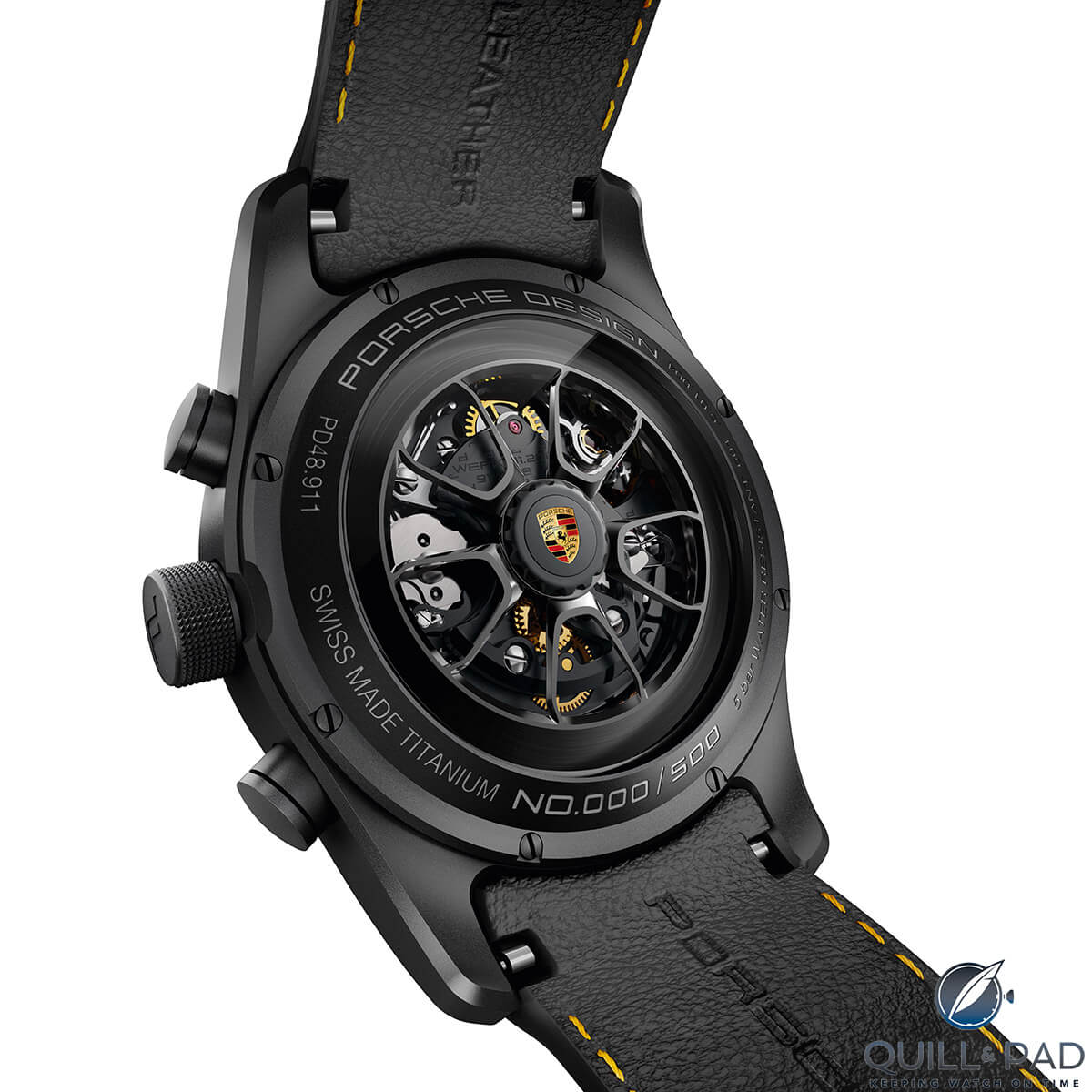 The rotor of the Porsche Design Chronograph 911 Turbo S Exclusive Series is also available all-black