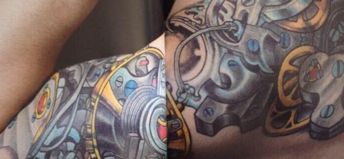 Image of my watch tattoo, which was once featured in a magazine