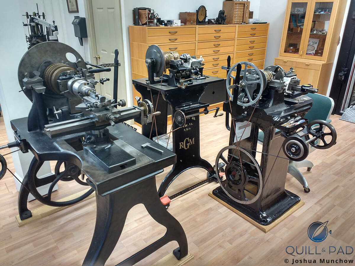 Guilloche rose machines at the RGM workshop