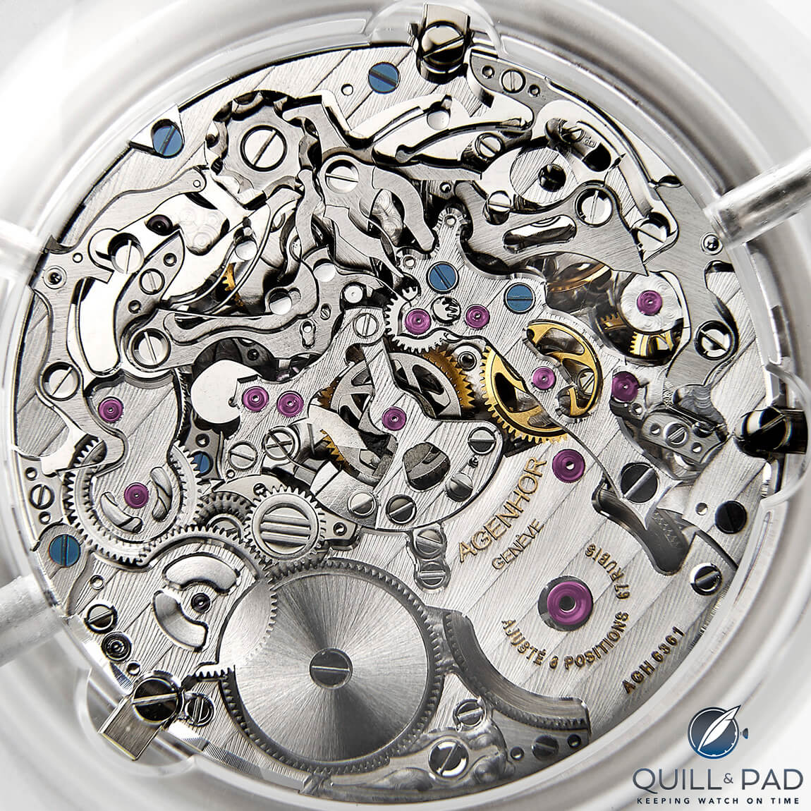 The first of the revolutionary AgenGraphe chronograph movements off the production line sits at the heart of Carpe Diem by Agenhor and HEAD for Only Watch 2017