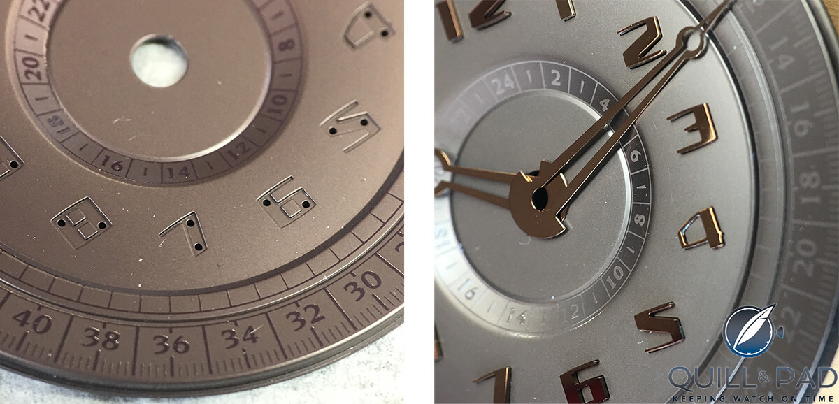 Prototype dials for WMMT's custom De Bethune DB28 Maxichrono