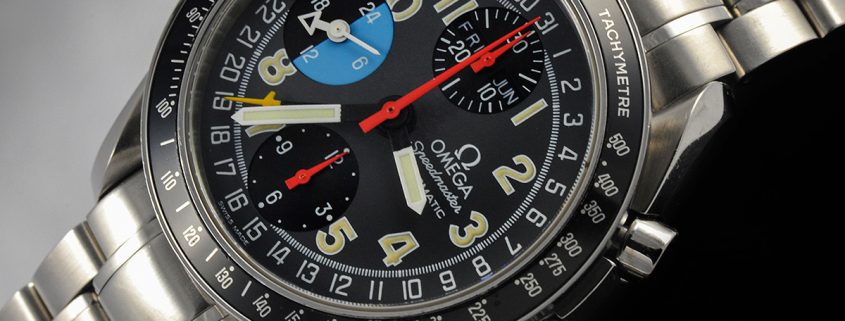 Powered by a legend: Omega Speedmaster Mk40 containing the Omega Caliber 1151 movement based on the Valjoux 7751