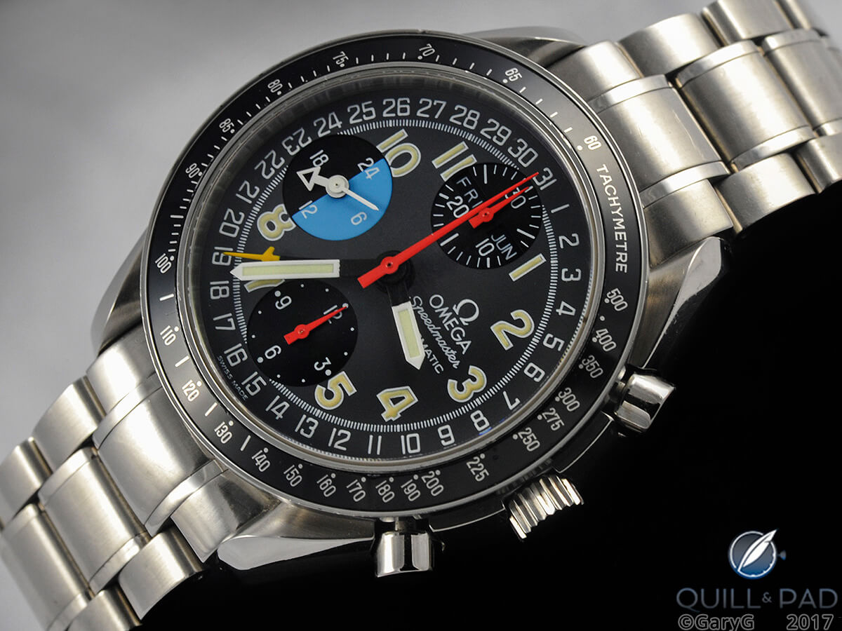 Powered by a legend: Omega Speedmaster Mk40 containing the Omega Caliber 1151 movement based on the Valjoux 7751