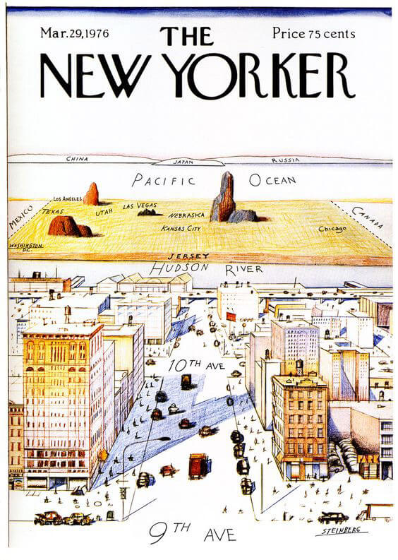 A Swiss view of the United States? Saul Steinberg’s classic New Yorker cover