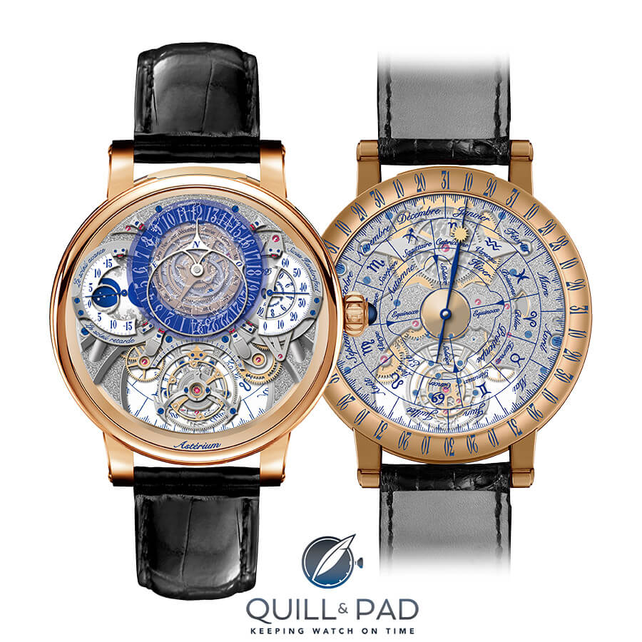 Front and back views of the Bovet Récital 20 Astérium