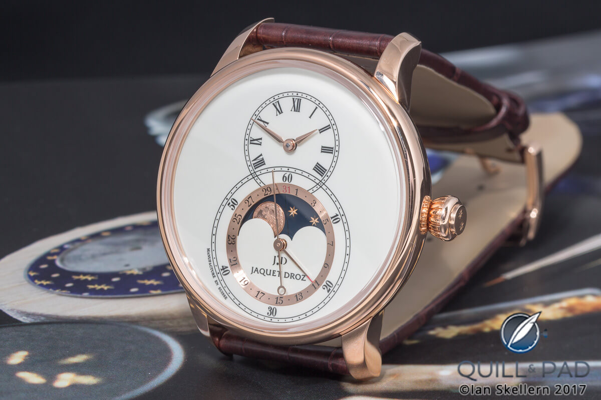 Jaquet Droz Grande Seconde Moon Ivory Enamel in red gold