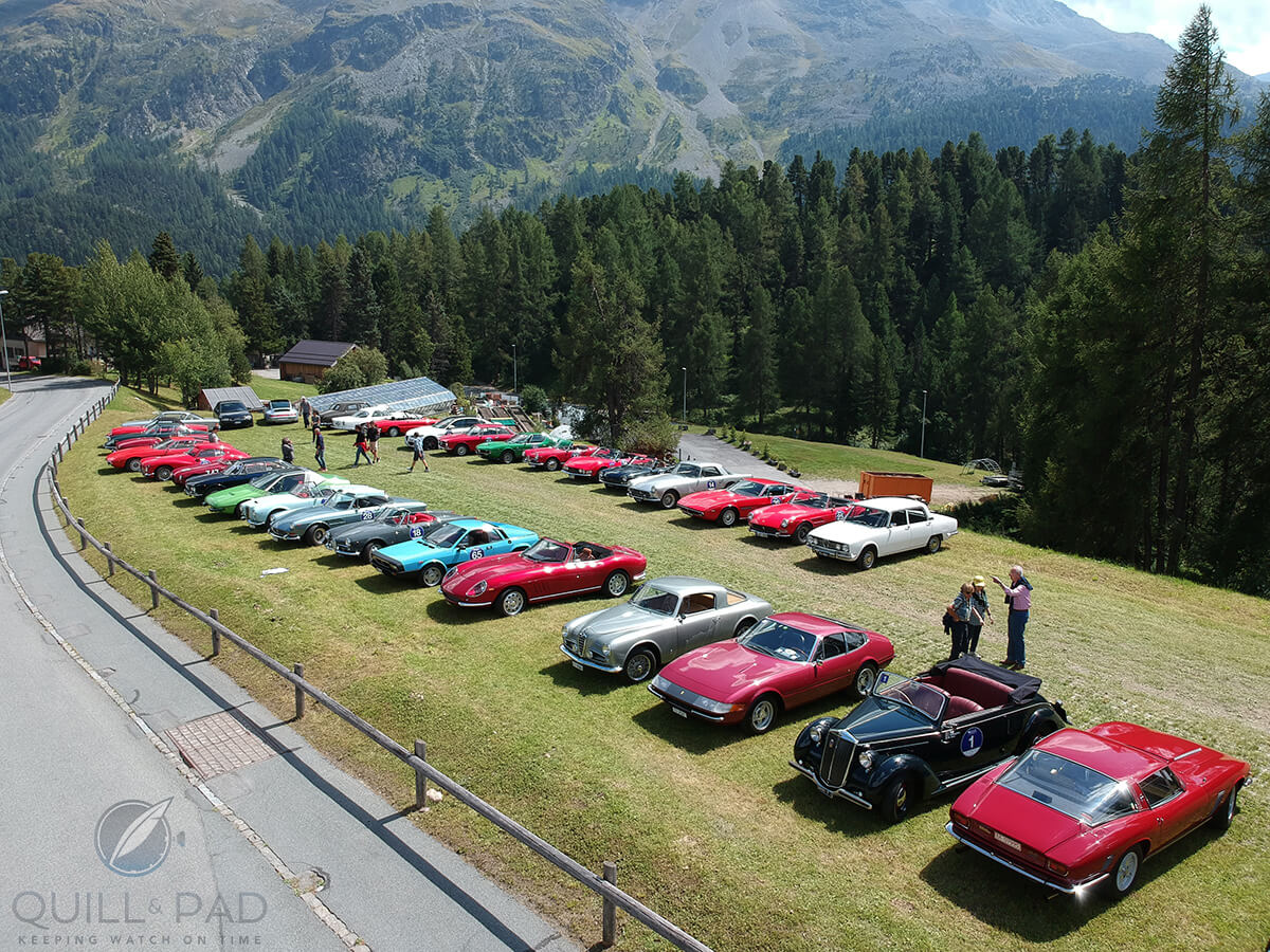 Just a few of the cars in the 2017 Passione Engadina