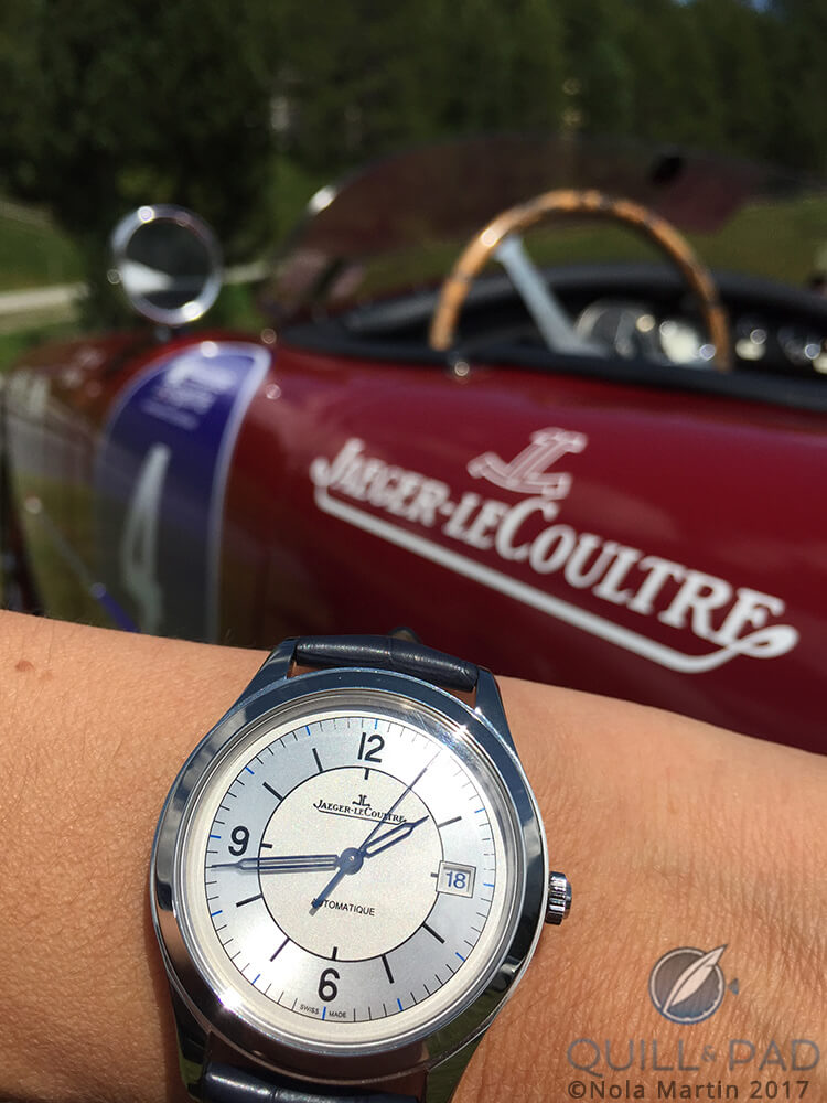 Jaeger Le-Coultre Reverso Duo in steel in the 2017 Passione Engadina rally