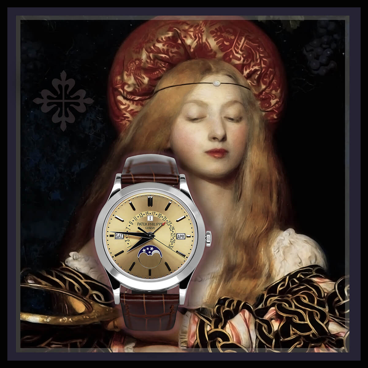 Patek Philippe Ref 5496P over Vanity by Frank Cadogan Cowper (image courtesy @thehealer74)