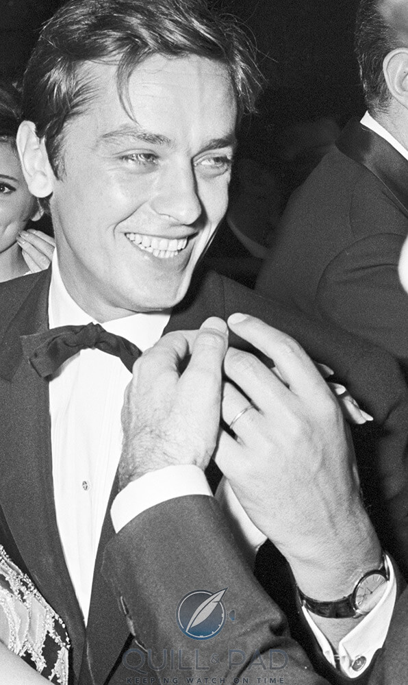 French actor Alain Delon wearing a Piaget watch