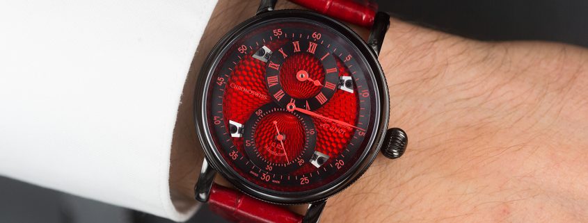 Chronoswiss Flying Regulator Red Passion for Only Watch 2017 on the wrist