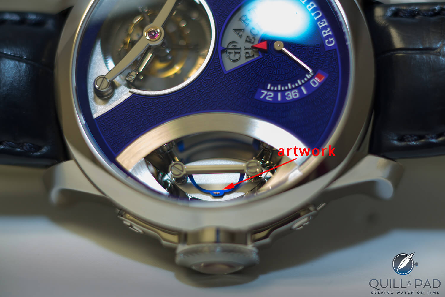 Can you see it? Willard Wigan's miniature sculpture in plain sight on Greubel Forsey's Art Piece 1