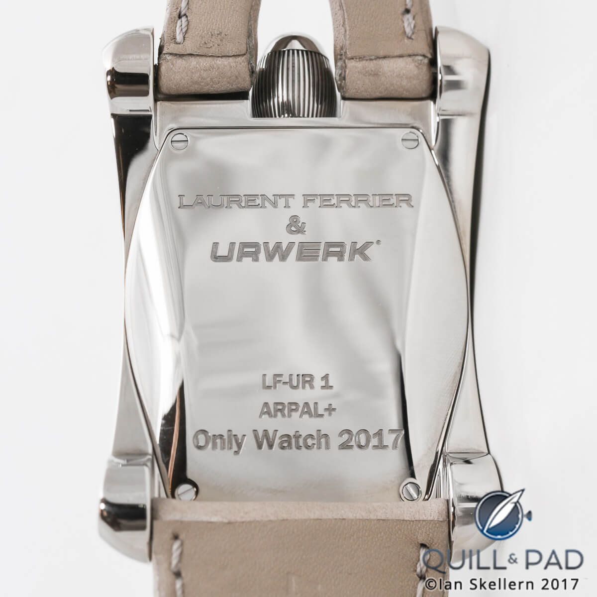Back of the Laurent Ferrier x Urwerk Arpal One for Only Watch 2017