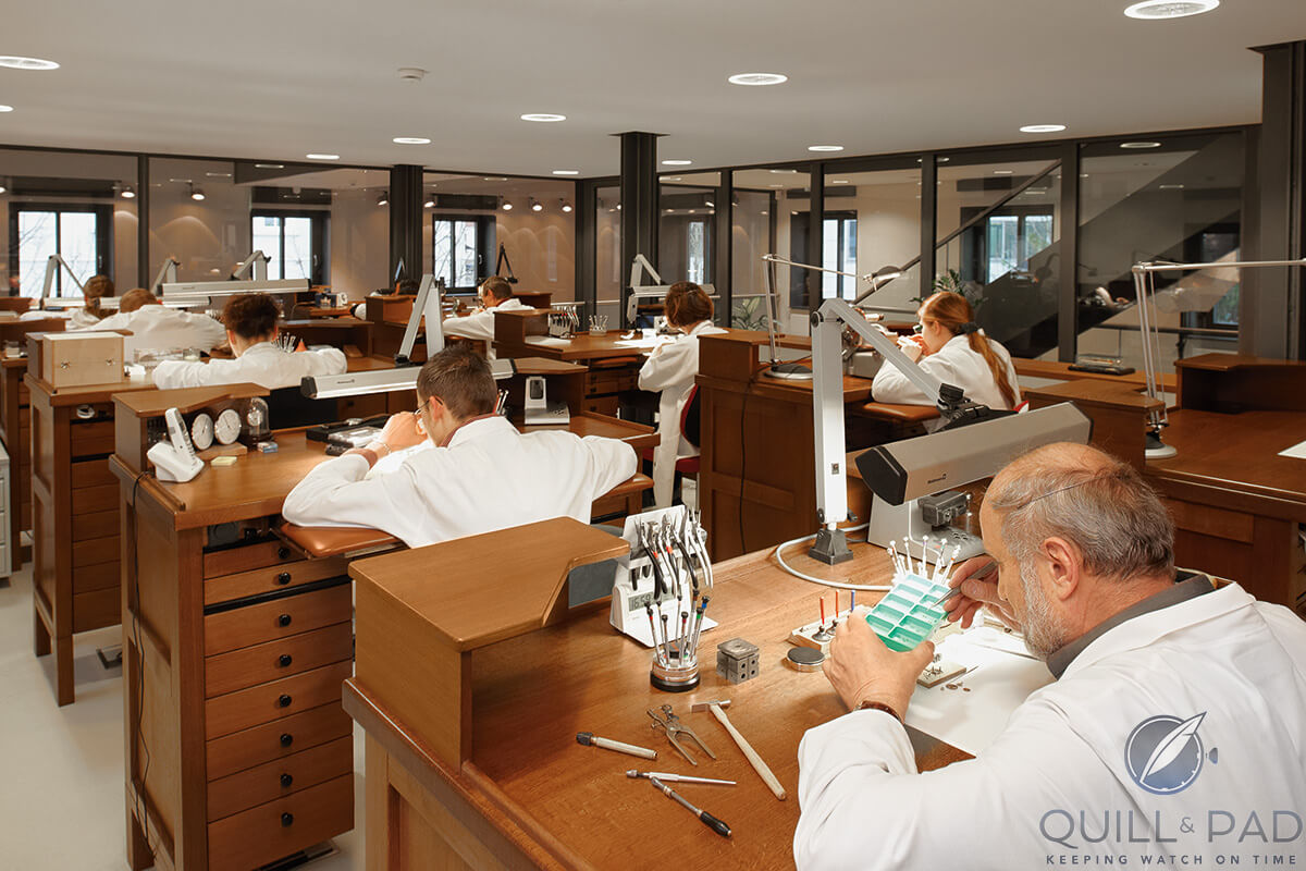 Watchmakers at Tutima’s Glashütte factory