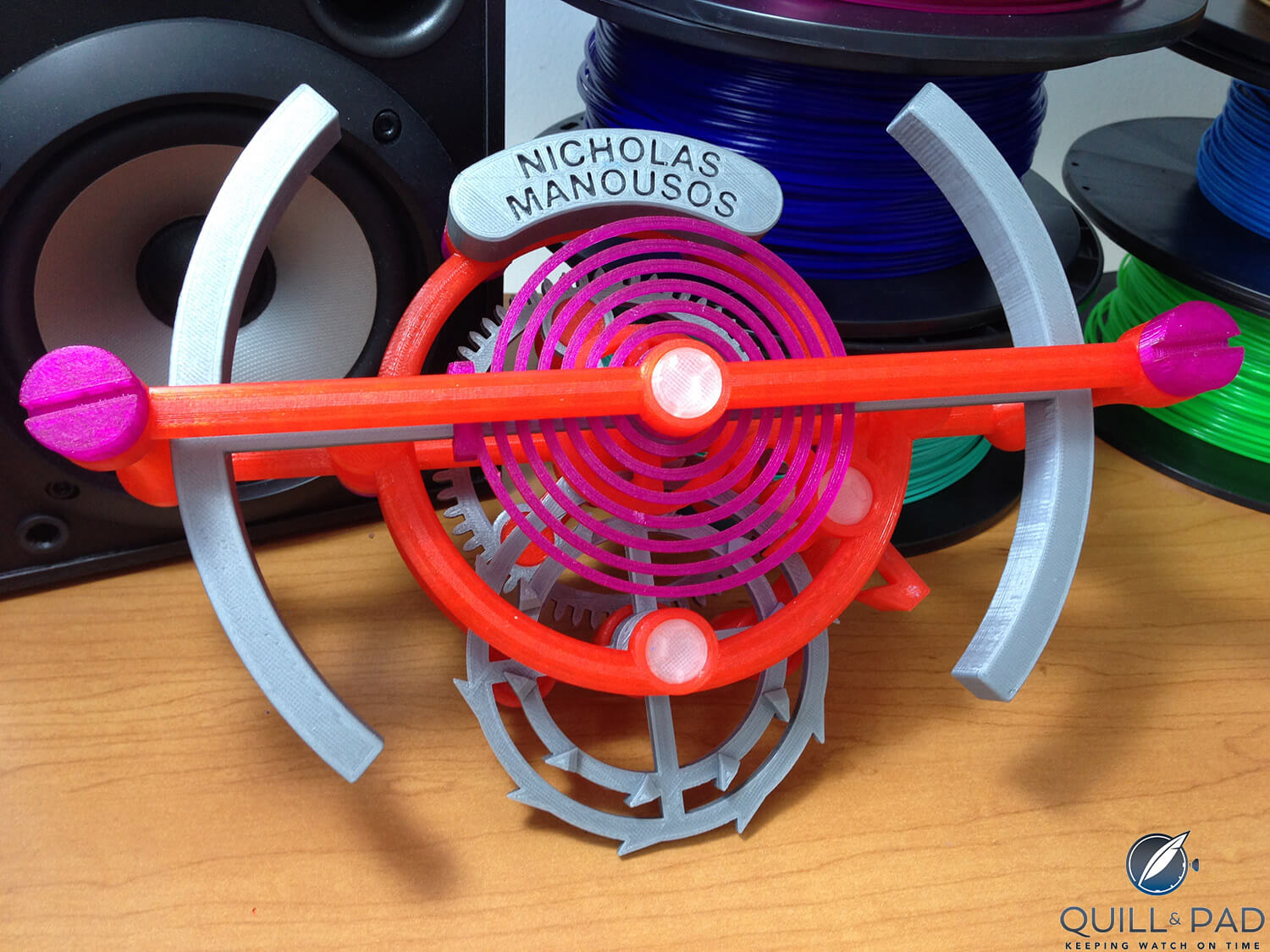 3D printed tourbillon model by Nicholas Manousos